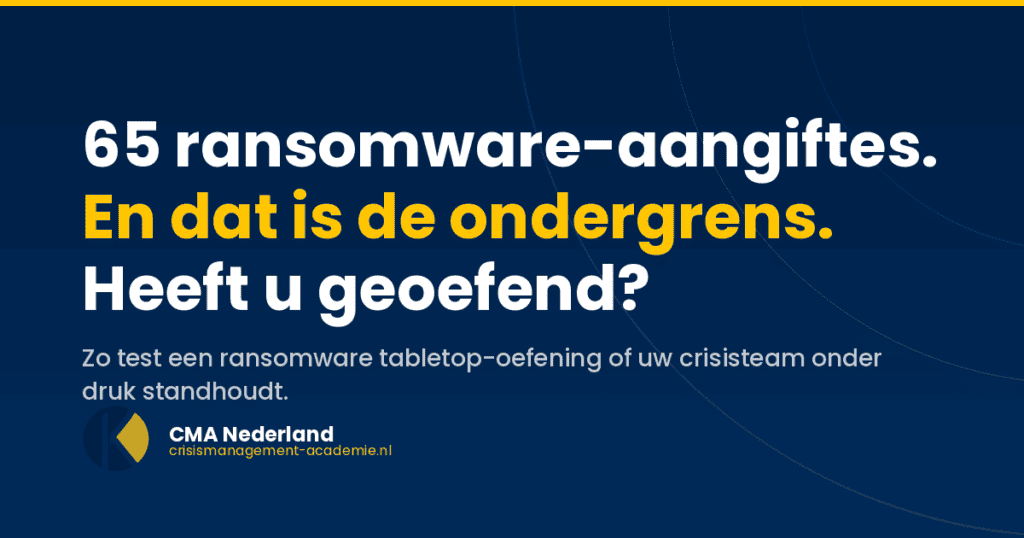 Ransomware tabletop-oefening – crisisteam test een ransomware-scenario onder druk