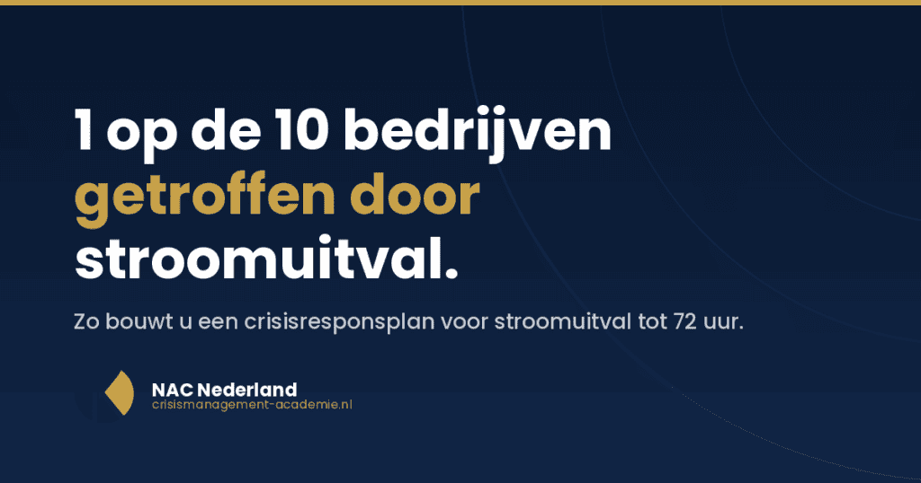 Stroomuitval-crisisrespons in Nederland – 1 op de 10 bedrijven getroffen door stroomuitval