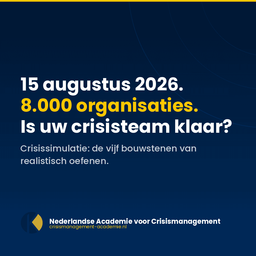 Crisissimulatie – de vijf bouwstenen van realistisch oefenen in één beeld