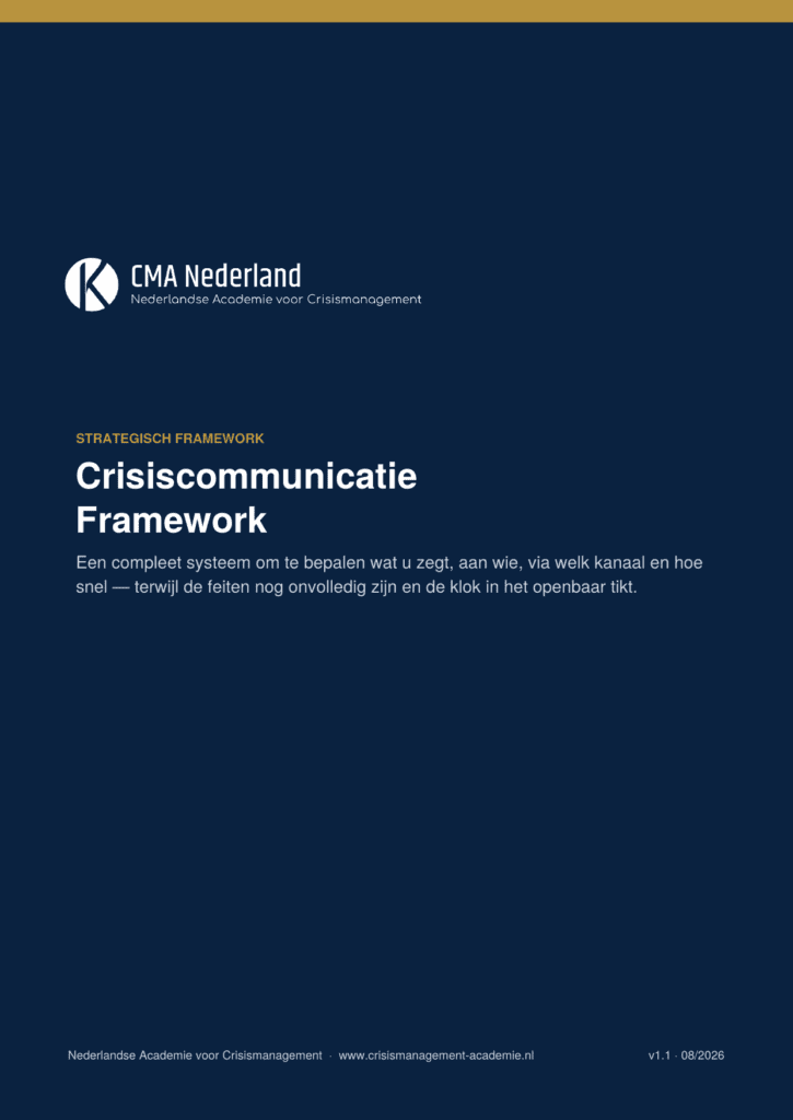 Crisiscommunicatie-Framework (E-book, 35 p.) Crisiscommunicatie-Framework (E-book, 35 p.)