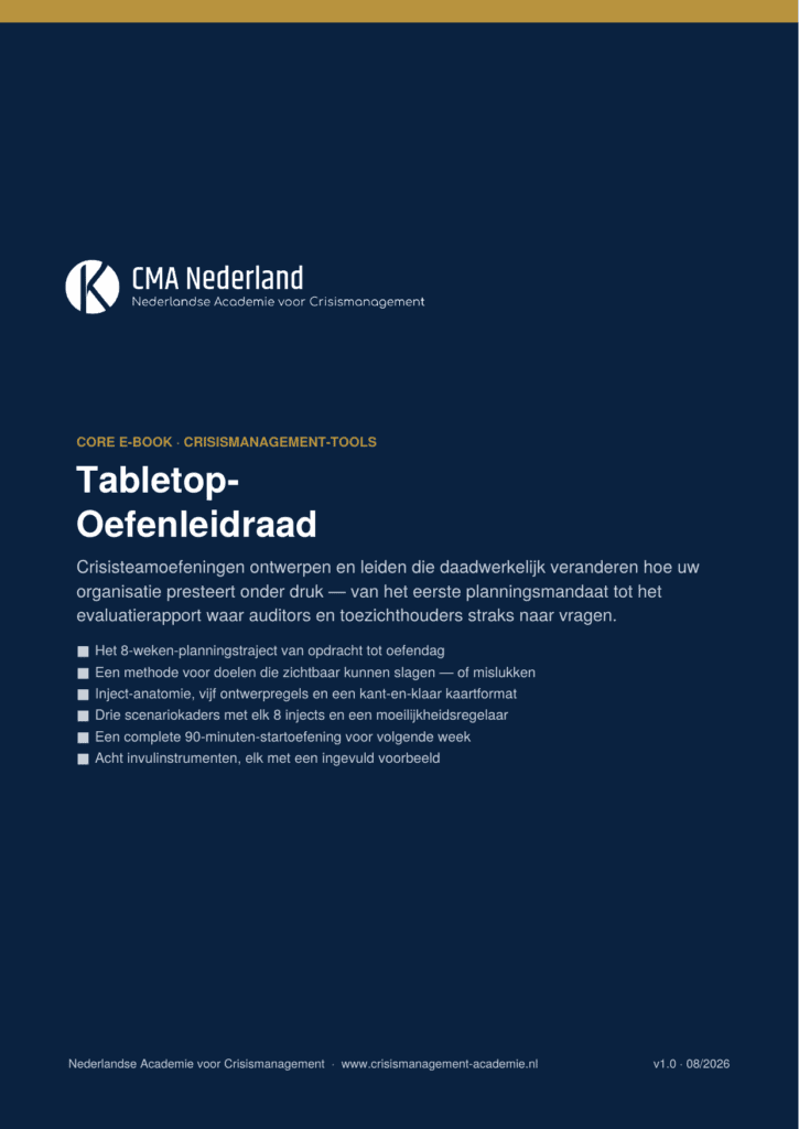 Tabletop-oefenleidraad (e-book, 41 p.) Cover: Tabletop-oefenleidraad e-book