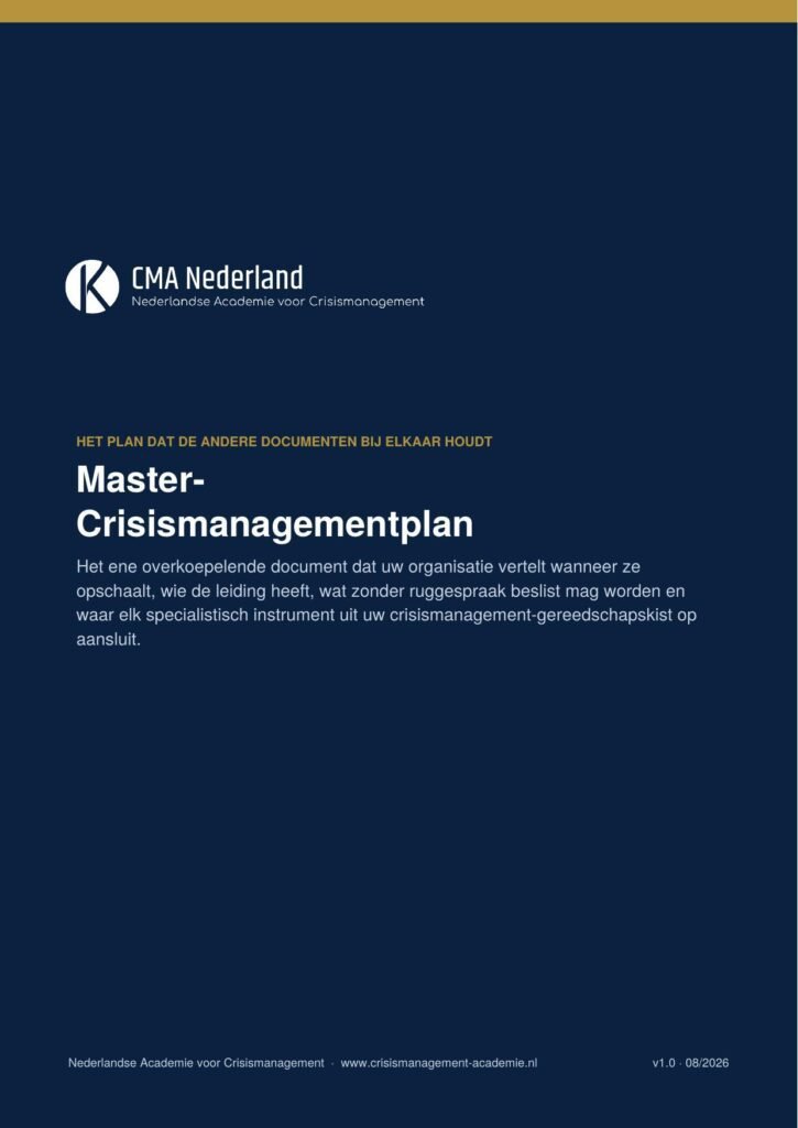 Master-Crisismanagementplan (E-book, 38 p.) Master-Crisismanagementplan (E-book, 38 p.)